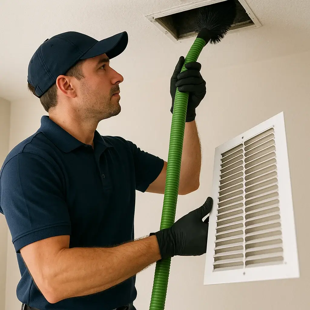Richmond TX air duct repair technicians sealing leaks and reinforcing insulation for efficient, healthy airflow