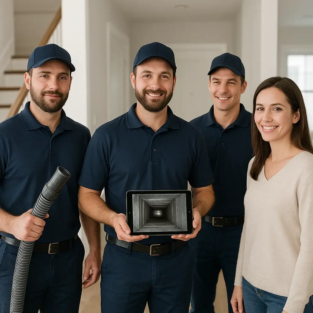 Richmond TX air duct cleaning technicians performing full duct restoration to eliminate dust and odors for lasting comfort